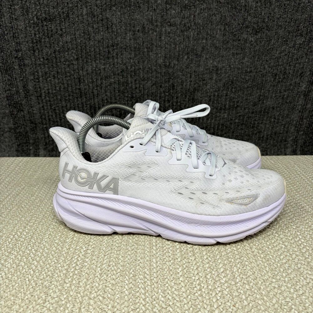 Hoka One One Clifton 9 Starlight Glow Purple Grey Running Shoes Women’s 9 B